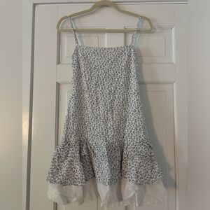 Princess Polly White & Blue Floral Dress